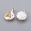 Natural Cultured Freshwater Pearl Pendants PEAR-F008-30G-3