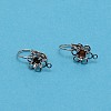 304 Stainless Steel Leverback Earring Cabochon Setting Findings LS-STAS-WH0027-15C-2