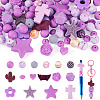 92Pcs Transparent Silicone Focal Beads SIL-TA0002-85C-1