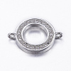 Brass Micro Pave Cubic Zirconia Links ZIRC-E136-51P-1