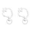 Spray Painted Strawberry Spring Ring Clasps PW-WGB8233-01-1