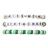 3Pcs Handmade Polymer Clay & Acrylic Beaded Stretch Bracelets for Women BJEW-JB12729-3