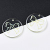 Transparent Resin Pendants RESI-N030-006B-4