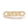 Brass Micro Pave Cubic Zirconia Links ZIRC-E124-25G-1