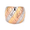 Ion Plating(IP) 304 Stainless Steel Rhombus Pattern Chunky Ring for Women RJEW-B040-10B-2
