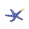 Brass Enamel Pendants KK-H203-12G-3