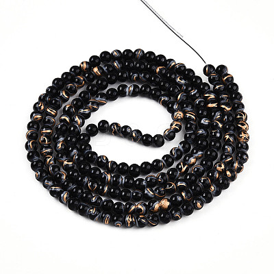 Baking Paint Glass Beads X1-DGLA-N010-4mm-10-1