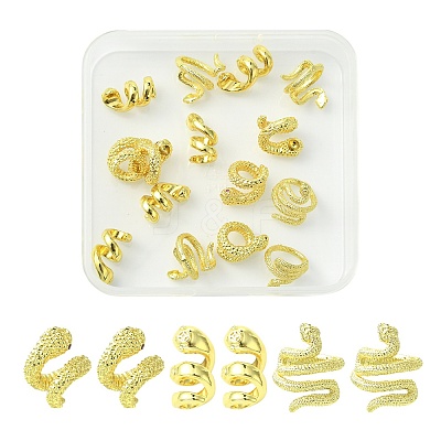 15Pcs 3 Styles Brass Spacer Beads KK-CJ0003-54-1