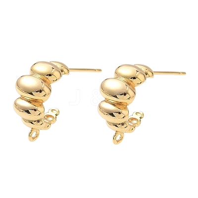 Brass Stud Earring Findings KK-C099-15G-1