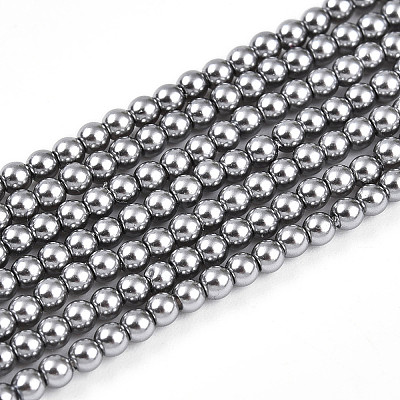 Baking Paint Pearlized Glass Pearl Bead Strands HY-N002-2mm-A01-1