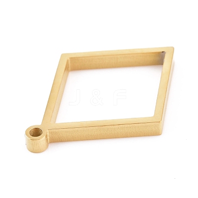 304 Stainless Steel Open Back Bezel Pendants STAS-K208-08G-1