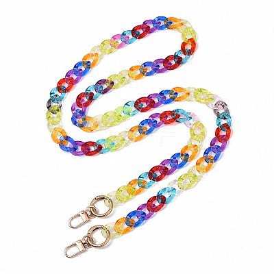 Transparent Acrylic Twisted Chain Bag Decorative Chains HJEW-YW00116-02-1
