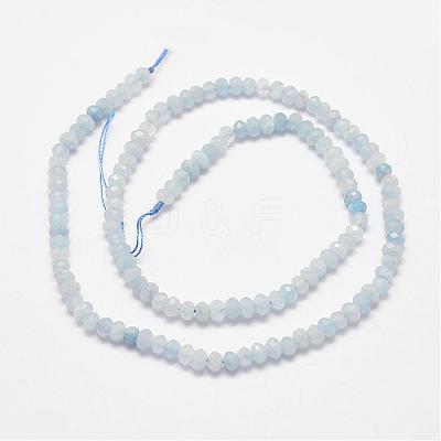 Natural Aquamarine Bead Strands G-P279-64-4mm-1