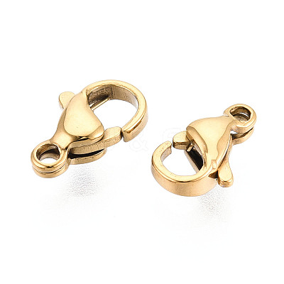 304 Stainless Steel Lobster Claw Clasps STAS-T065-9mm-34G-1