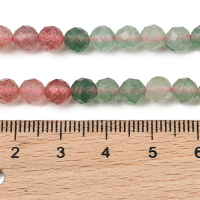 Natural Red and Green Strawberry Quartz Beads Strands GG-NH0006-A02-6mm-1