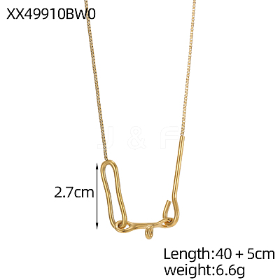 304 Stainless Steel Necklaces STAS-OY011-66G-1