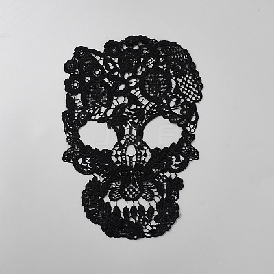 Polyester Skull DIY-WH0622-377A-1