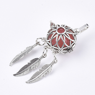 Alloy Cage Big Pendants G-S246-15-1