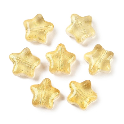 Transparent Spray Painted Frosted Glass Beads GLAA-NH0003-01D-1