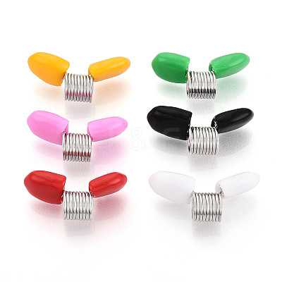 Iron Mini Spring Bead Clamps for Beading Jewelry Making TOOL-T012-01A-02-1