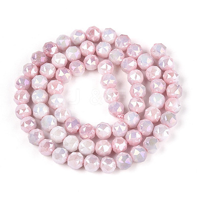 Anti-Tarnish Electroplate Glass Beads Strands GLAA-N010-6mm-03-1