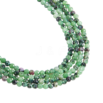 2 Strands Natural Ruby in Zoisite Beads Strands G-NB0005-07-1