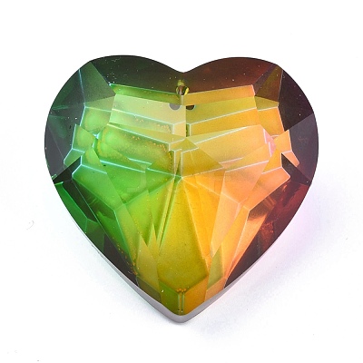 K9 Glass Rhinestone Pendants GLAA-Q087-03-1