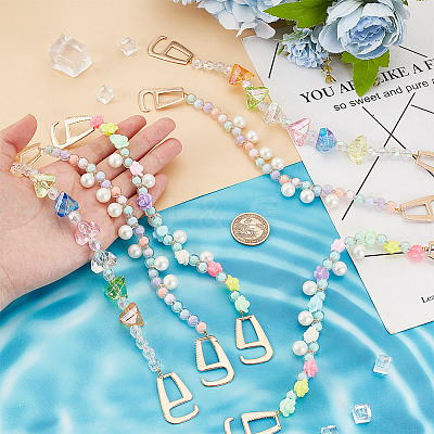 6Pcs 3 Styles Candy Series Acrylic Boot Strap Chains FIND-GO00001-1