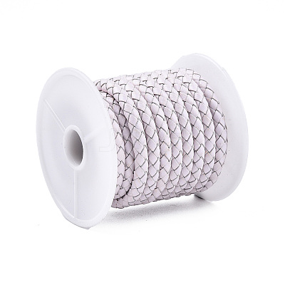 Braided Cowhide Leather Cord NWIR-N005-01R-3mm-1