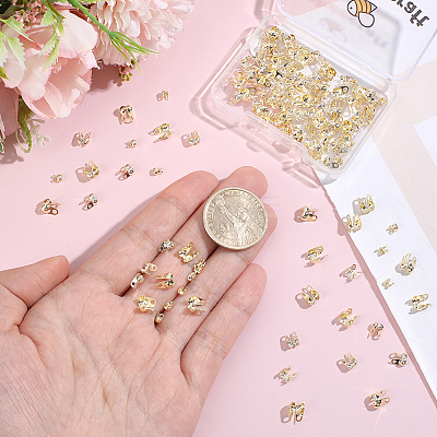 150Pcs 3 Styles Brass Bead Tips KK-BBC0027-85D-1