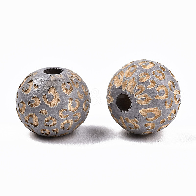 Painted Natural Wood Beads X-WOOD-T021-53A-05-1