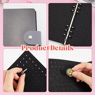 Felt Cloth Brooch Storage Loose-leaf Binder Notebook Albums with PVC Plastic Cover AJEW-WH20011-05B-1