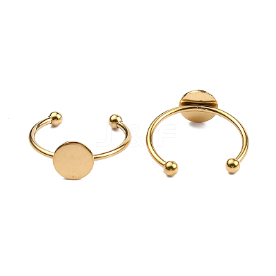 304 Stainless Steel Open Cuff Finger Ring Finding X-FIND-WH0110-025A-LG-1