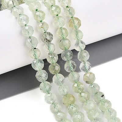 Natural Prehnite Beads Strands G-S345-6mm-28-1