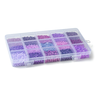 150G 15 Styles Baking Paint Glass Seed Beads SEED-FS0001-31B-1