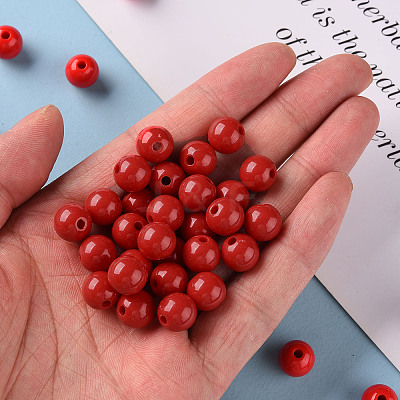 Opaque Acrylic Beads X-MACR-S370-C10mm-A14-1