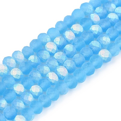 Transparent Glass Beads Strands EGLA-A044-T4mm-MB08-1