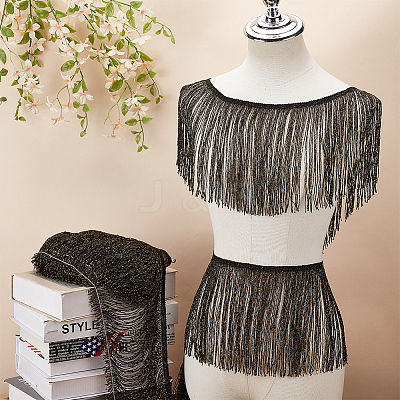 Polyester Tassel Lace Trim SRIB-WH0011-251B-01-1