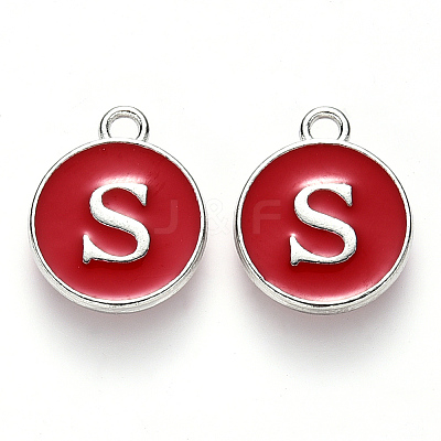 Platinum Plated Alloy Enamel Charms LS-X-ENAM-S118-03S-P-1