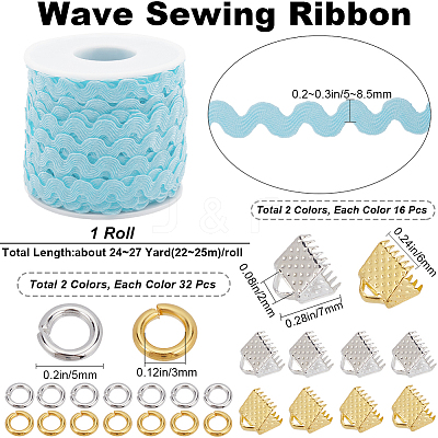 1 Strand Wave Bending Fringe Trim FIND-GF0006-65H-1