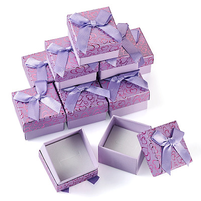 Bowknot Cardboard Paper Ring Gift Storage Boxes CON-TAC0001-16C-1