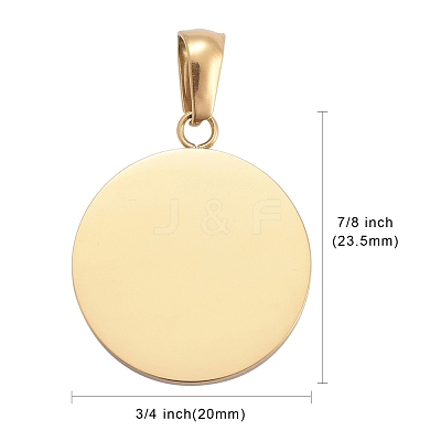 Ion Plating(IP) 304 Stainless Steel Pendants STAS-P115-09G-1