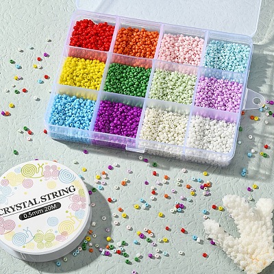 DIY Candy Color Seed Beads Bracelet Making Kit SEED-YW0001-79-1