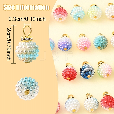 40Pcs Acrylic Pendants PALLOY-FS00035-1