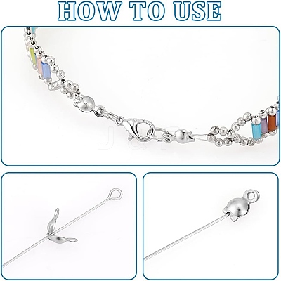 600Pcs 304 Stainless Steel Bead Tips STAS-PH0005-84-1