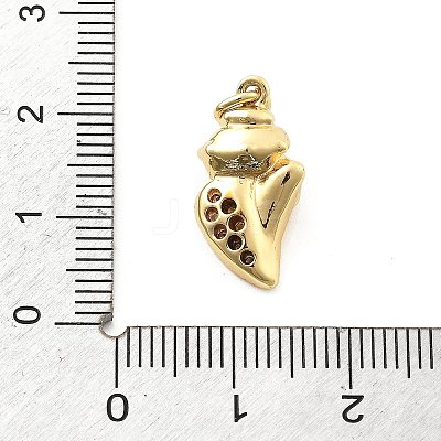 Brass Micro Pave Cubic Zirconia Pendants KK-Q029-02D-G-1