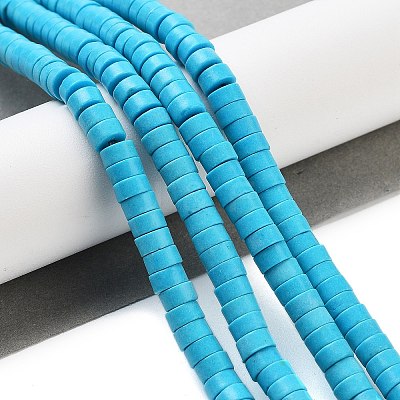 Synthetic Turquoise Beads Strands X-TURQ-G110-6x3mm-06-1