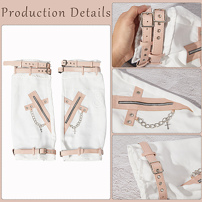 Polyester Leg Sleeves AJEW-WH20042-74A-1