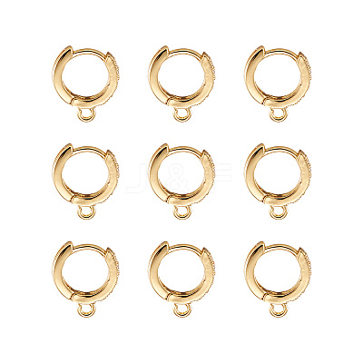 Eco-Friendly Brass Earring Hoops Findings KK-TA0007-40-1