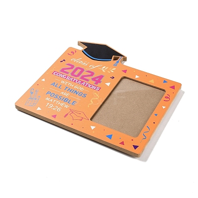 Graduate Theme Wooden Photo Frame AJEW-D069-01F-1